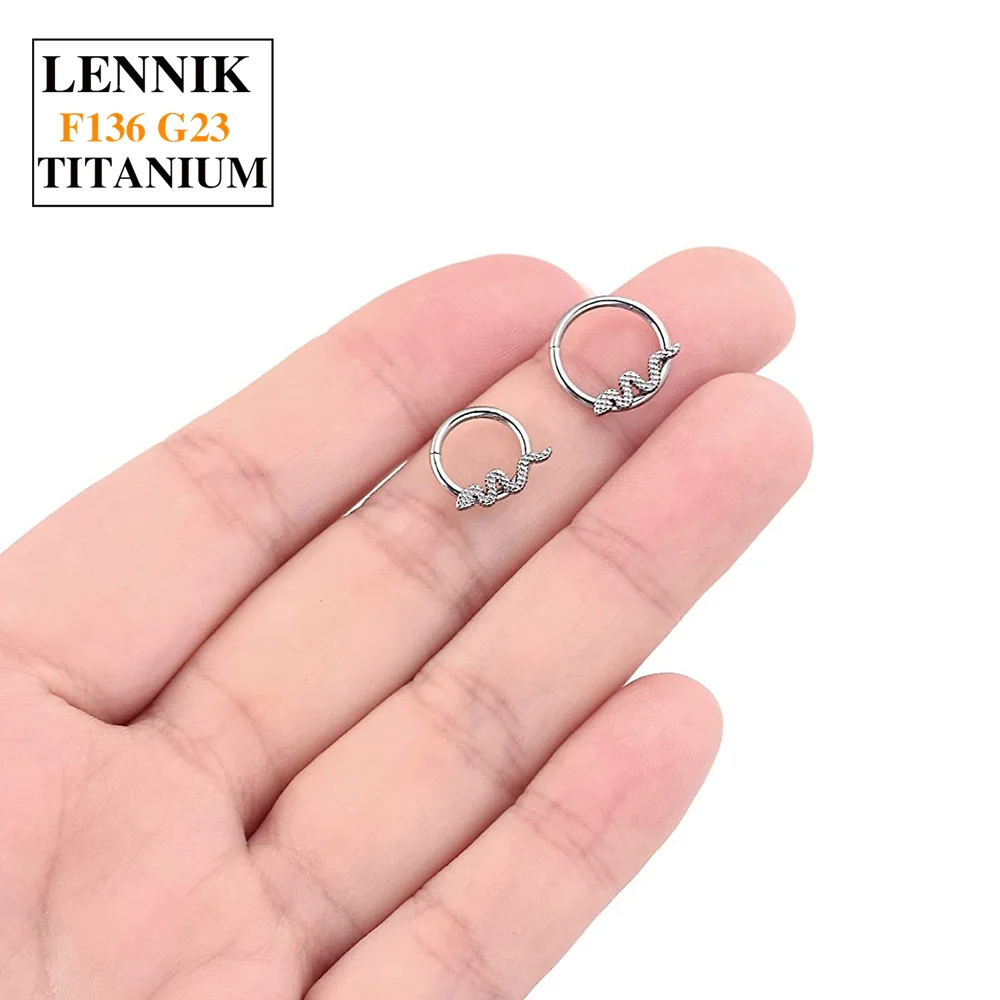 G23 Titanium Hinged Segment Hoop Rings Daith Earring Hoop 16G Tragus Helix Rings Cartilage Piercing Septum Clicker Body Jewelry