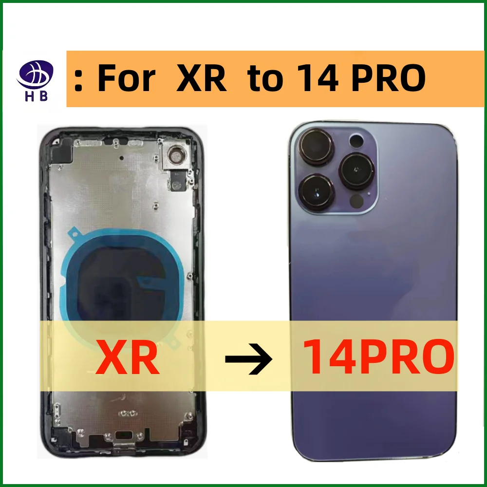 

For iPhone XR to 14 Pro rear battery midframe replacement, XR case like 14 PRO XR to 14 PRO frame +tool XR to 13PRO Not original