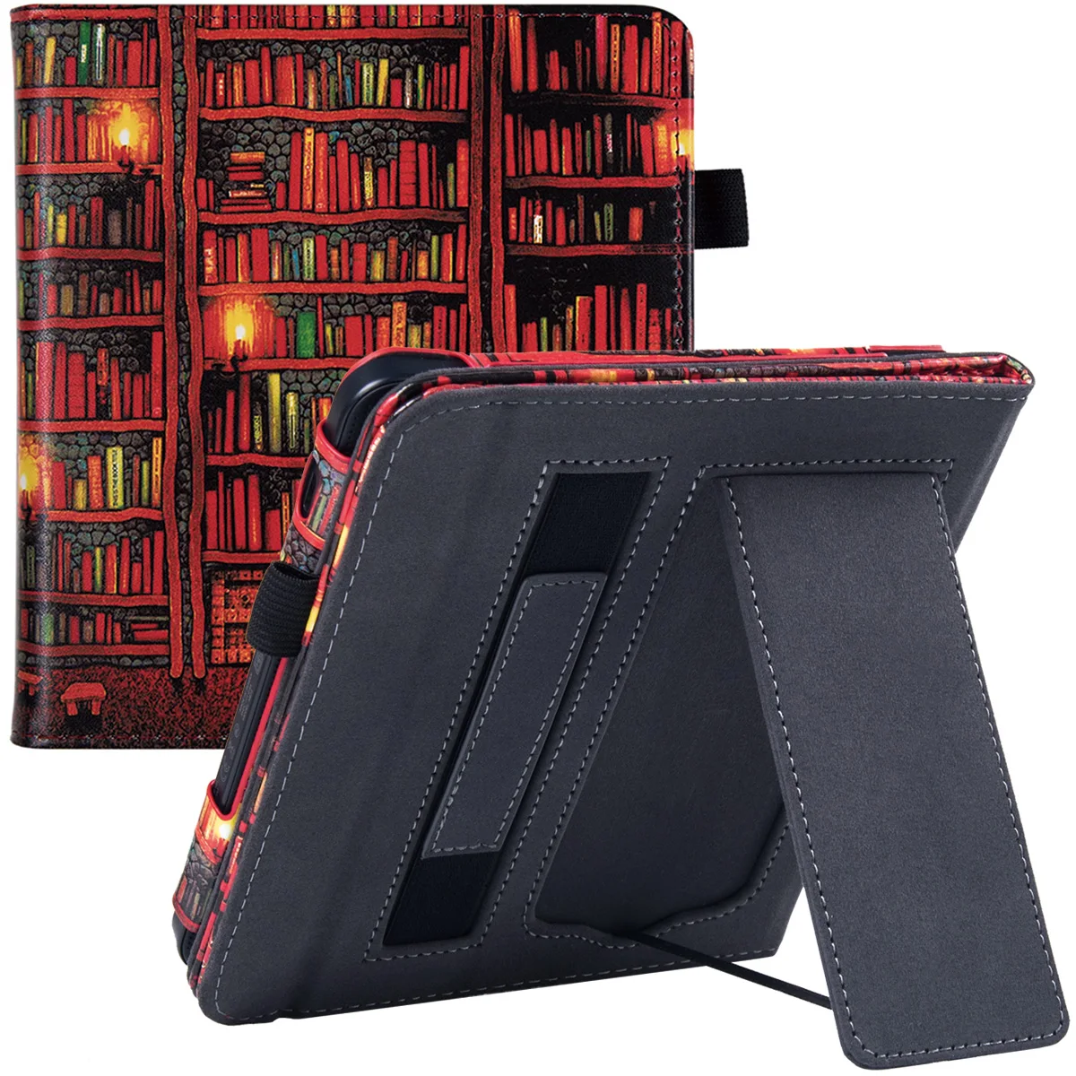 

Stand Case for Kobo Libra 2 eReader (2021 Released,Model N418) - Premium PU Leather Sleeve Cover with Hand Strap/Auto Sleep/Wake