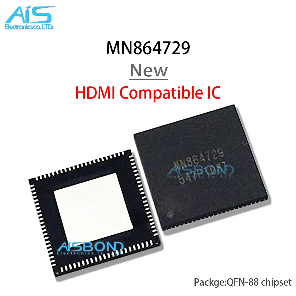 

1-10Pcs/Lot New MN864729 HDMI Compatible IC For PS4 CUH-1200 MN 864729 QFN-88 Chip