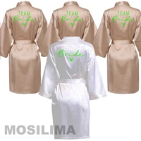 satin silk robes wedding bathrobe bride bridesmaid dress gown women clothing sleepwear sp225