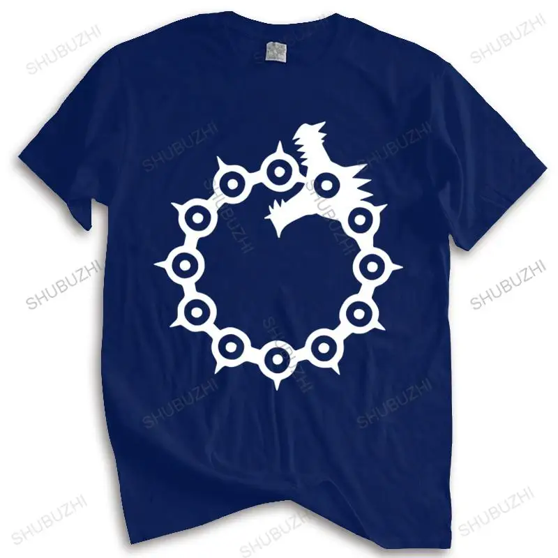 

Cotton Tshirt Men Crew Neck Tops Seven Deadly Sins Anime Meliodas Sin Of Wrath mens t shirt Unisex Teeshirt Euro Size