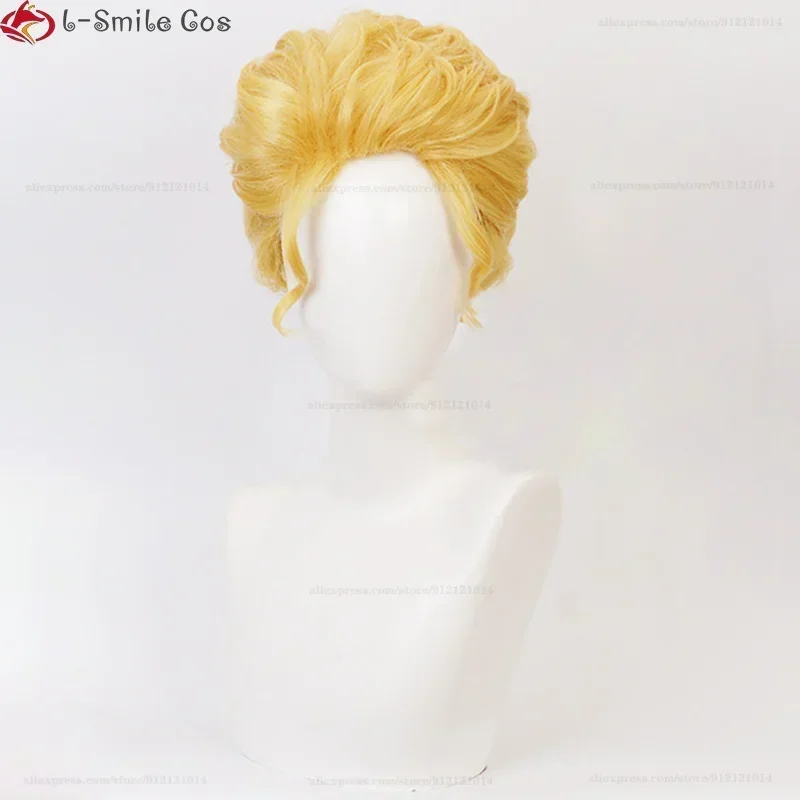 Аниме JOJO's Bizarre Adventure Diamond Is Unbreakable Kira Yoshikage Косплей Парик Золотисто-желтые