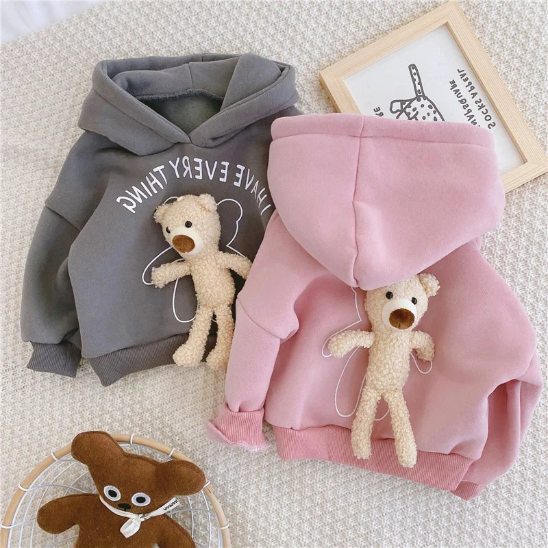 

Girls' Hoodies Sweatshirts Jacket 2022 Spring Autumn Top Thicken Pullover Fleece Tops Cotton Toddler Pullover Baby's Kids Childr