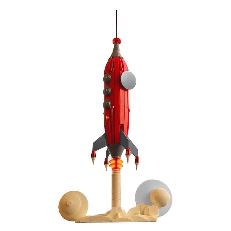 Конструктор MOC Fire Arrow для Tintin Moon Rocket набор строительных блоков космические