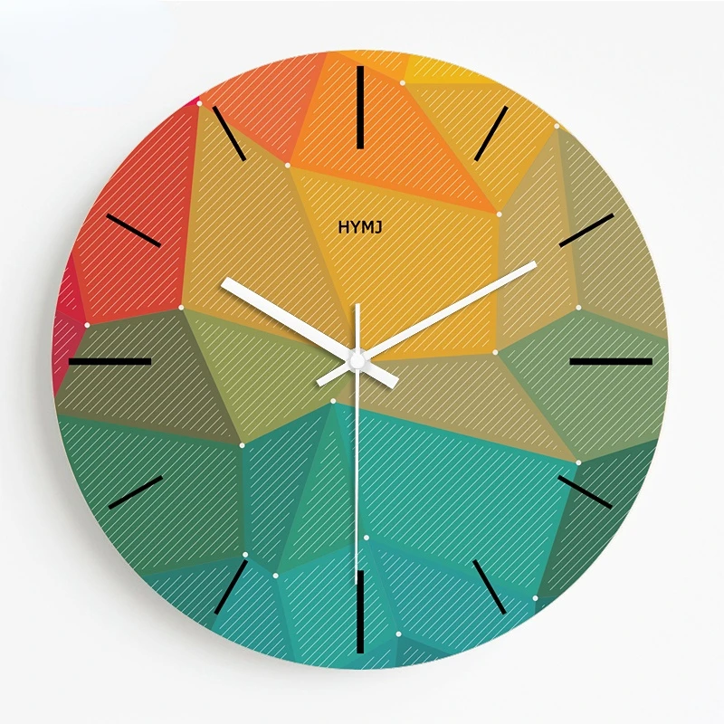

Современные минималистичные часы с геометрическим рисунком, настенные часы для гостиной, креативные бесшумные персонализированные часы в скандинавском стиле для спальни