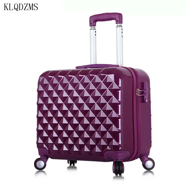 KLQDZMS Premium Ultra-light Small Luggage Retro Business Travel Cabin Suitcases Mute Universal Wheel Trolley Case Female