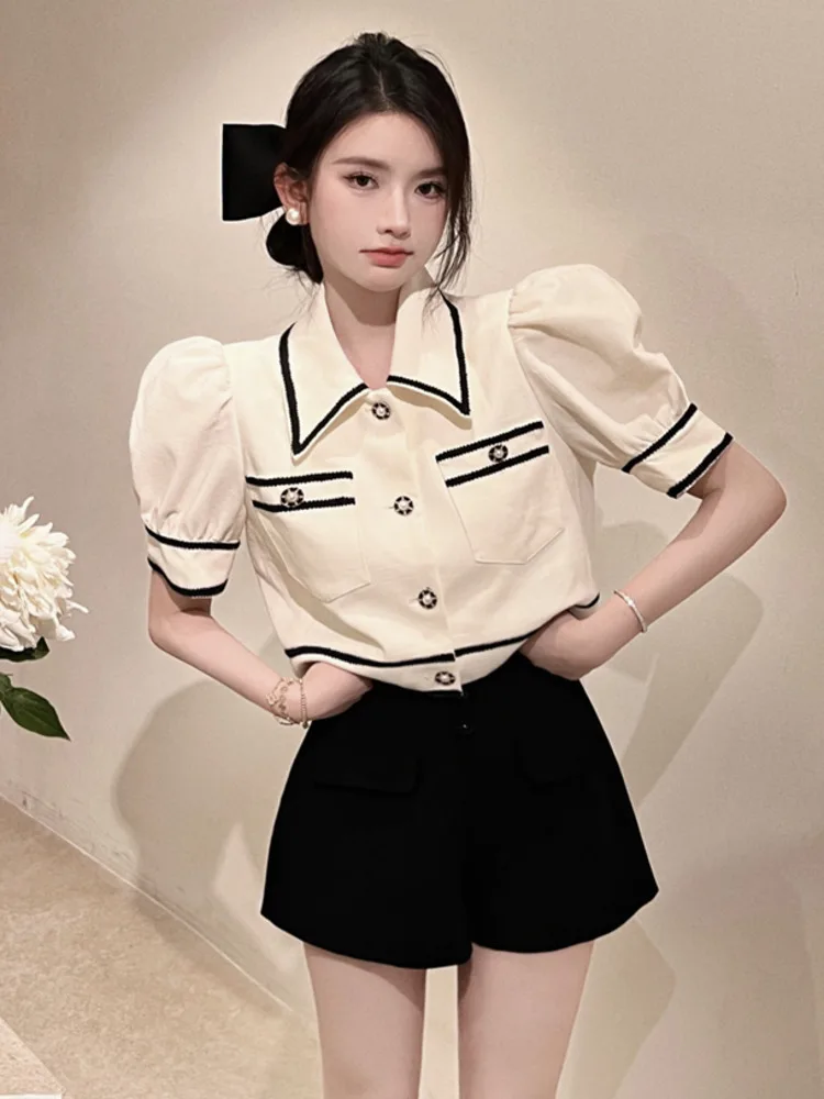 

High Quality French Style Small Fragrance Two Piece Set Women Short Jacket Coat + Short Sets Elegant Fashion 2 Piece Pant Sets