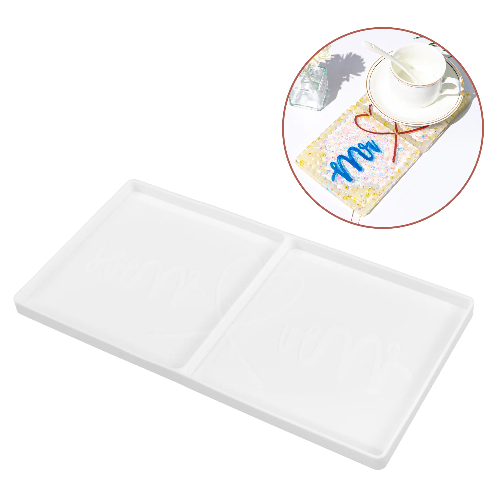 

Coaster Silicone Mold DIY Material Epoxy Tea Cup Coasters Accessories Home Decor Silica Gel Molds Resin Casting Tools Lovers