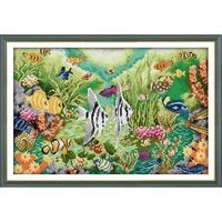 everlasting love tropical fish 7 chinese cross stitch kits ecological cotton 14ct printed easy for beginners home decoration