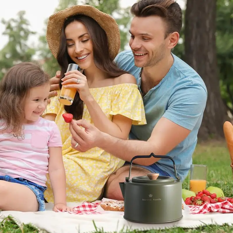 na kawę i herbatę 1 л. Znakomity czajnik do herbaty kawy. Naczynia kempingowe z kuchenką odpływu herbaty.