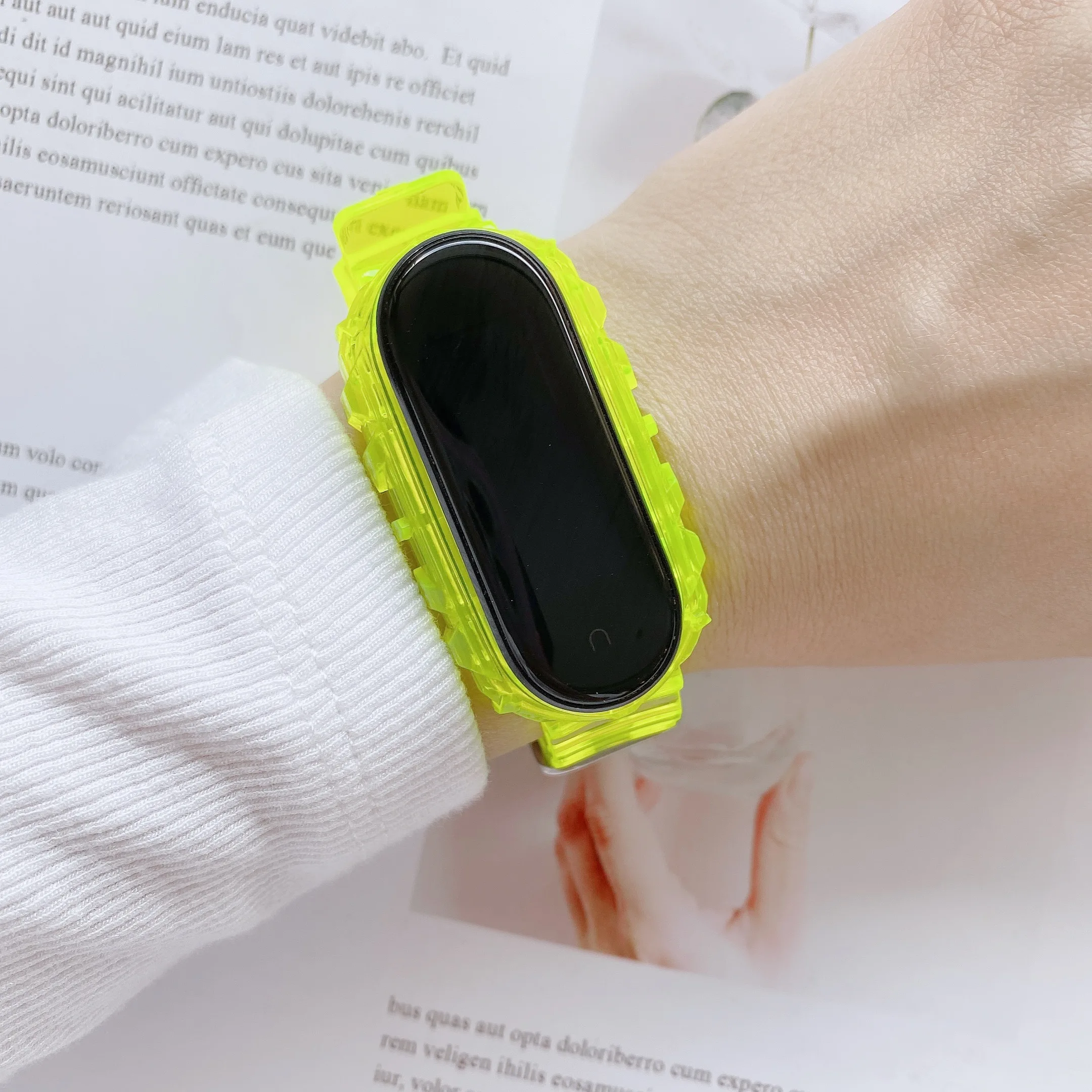 Transparent Strap For Xiaomi Mi8 Band Soft Silicone Wristband  For Mi 5/6/7Pro Replacement Watchband TPU Correa Bracelet
