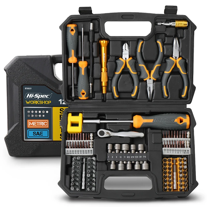 Hi-Spec 127pc Precision Screwdriver Set Home Tool Set For Home Repair Tool Set Household Screw Bit Nut Drivers Tool Kit Set