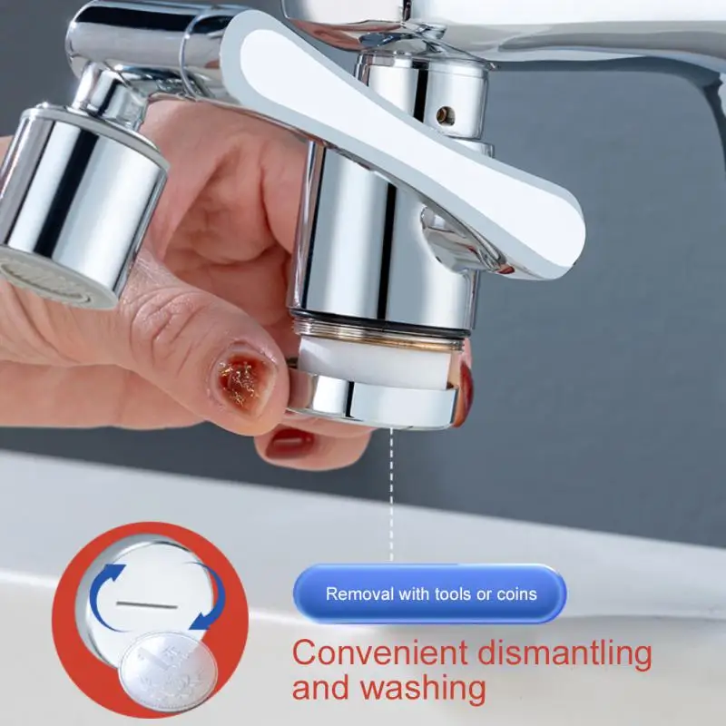 

Universal 1080° Rotation Extender Faucet Aerator Plastic Splash Filter Kitchen Washbasin Faucets Bubbler Nozzle Robotic Arm