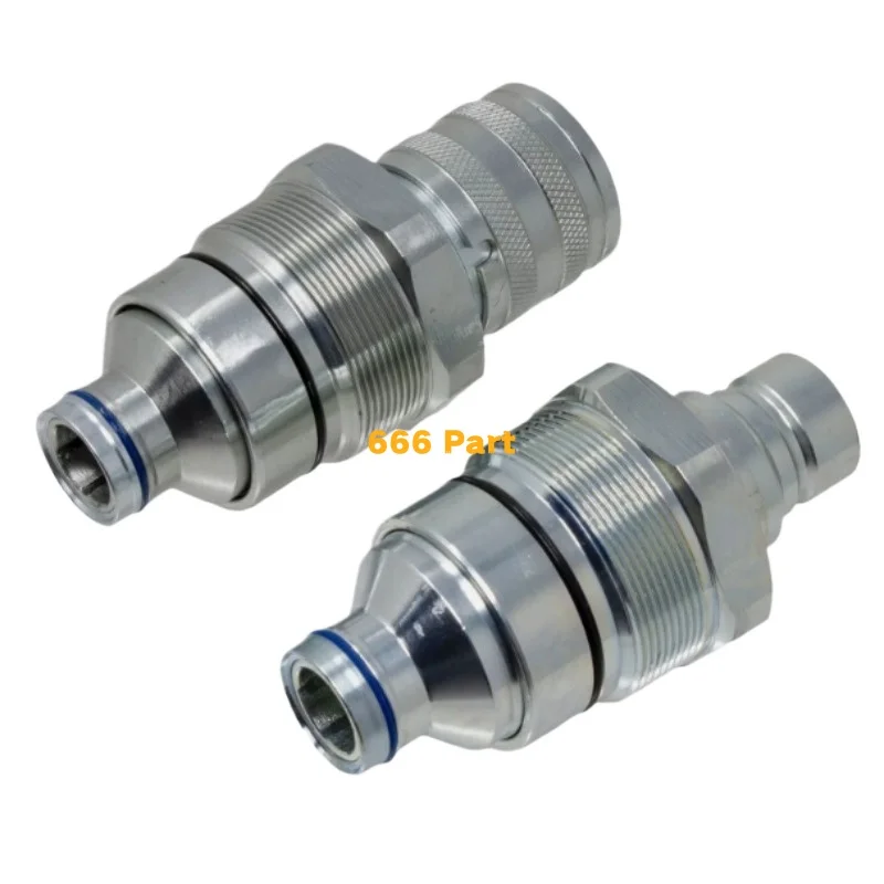 7246802 7246799 Male &amp Female Flat Face Coupler Kit Compatible With Bobcat