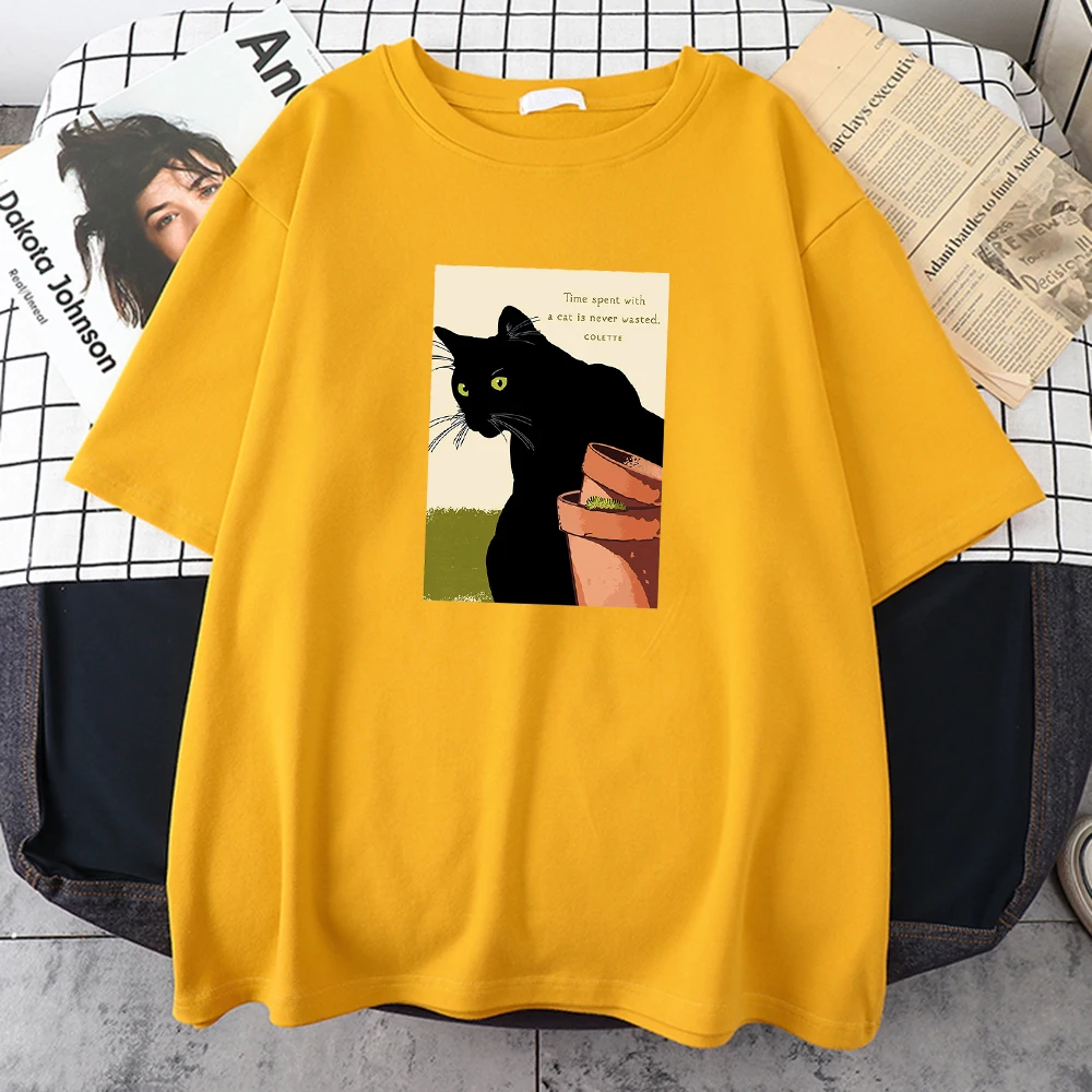 Время потраченное с Кошка никогда не пустая. Мужские рубашки круглым вырезом