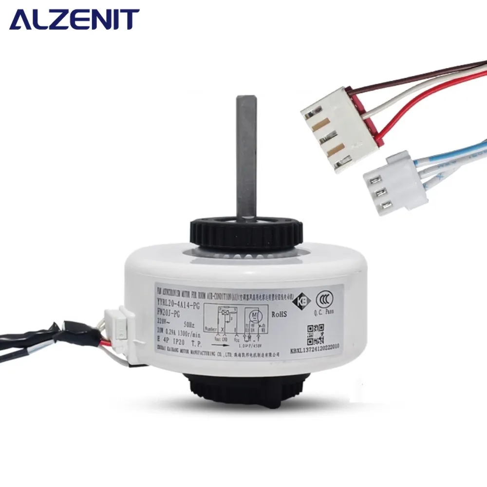 

Новый для внутреннего блока кондиционера Gree, двигатель вентилятора переменного тока YYR20-4A8-PG AC220V 50 Гц 20 Вт 1300 об/мин FN20J-PG, детали кондиционера