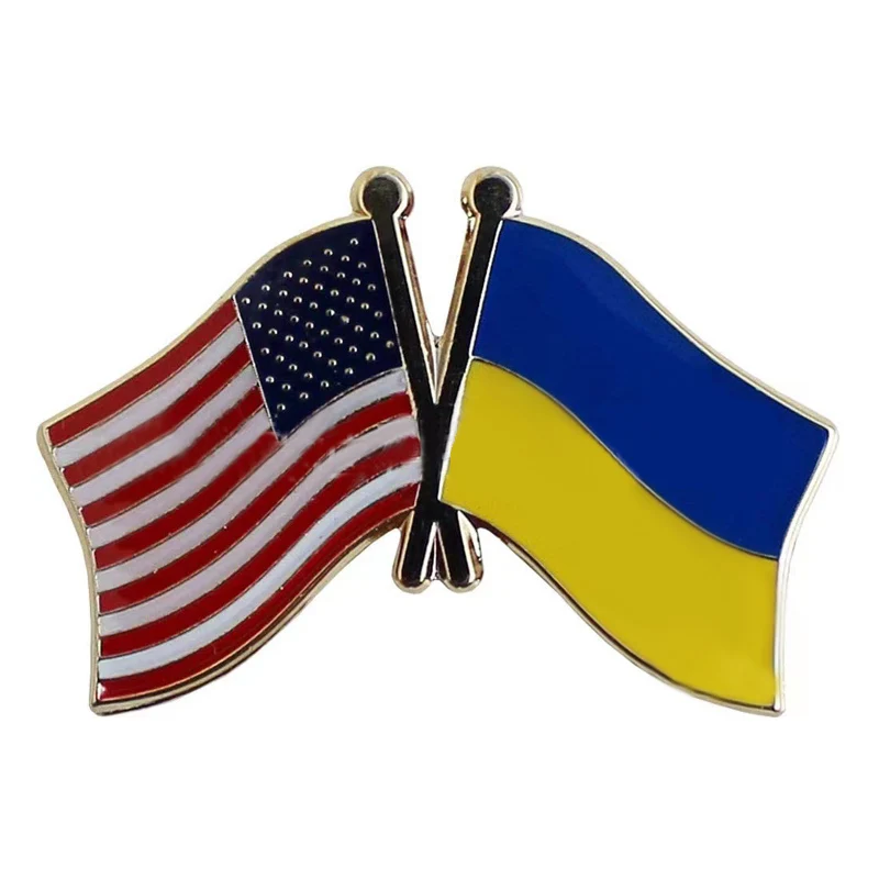 

Ukrainian Flag Pin Brooch Badge Pins Patriotic Ukraine And European Country USA Pin Clothes Jewelry Women Men Brooches Accessory