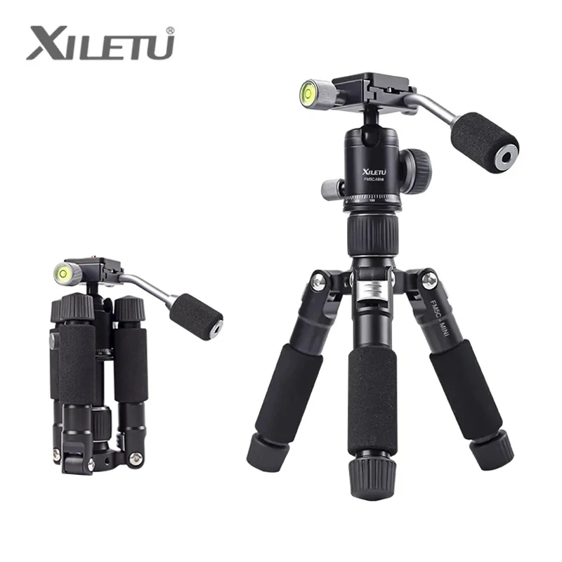 Настольный Штатив XILETU с ручкой и шаровой головкой, мини-штатив для путешествий на открытом воздухе для SLR беззеркальных камер, смартфонов, видеосъемки