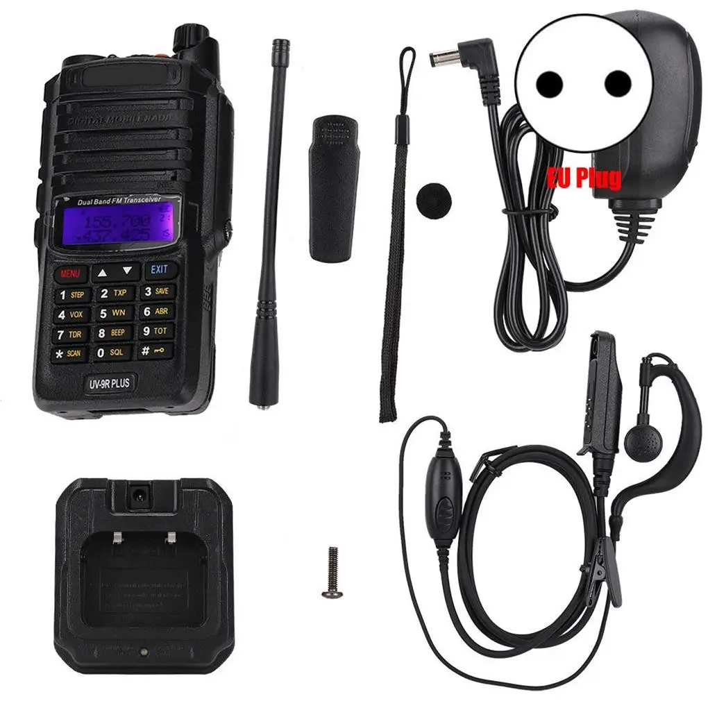 

UV-9R Plus 15W Handheld Dual Band Two Way Radio Walkie Talkie for Baofeng (EU Plug 110-240V)