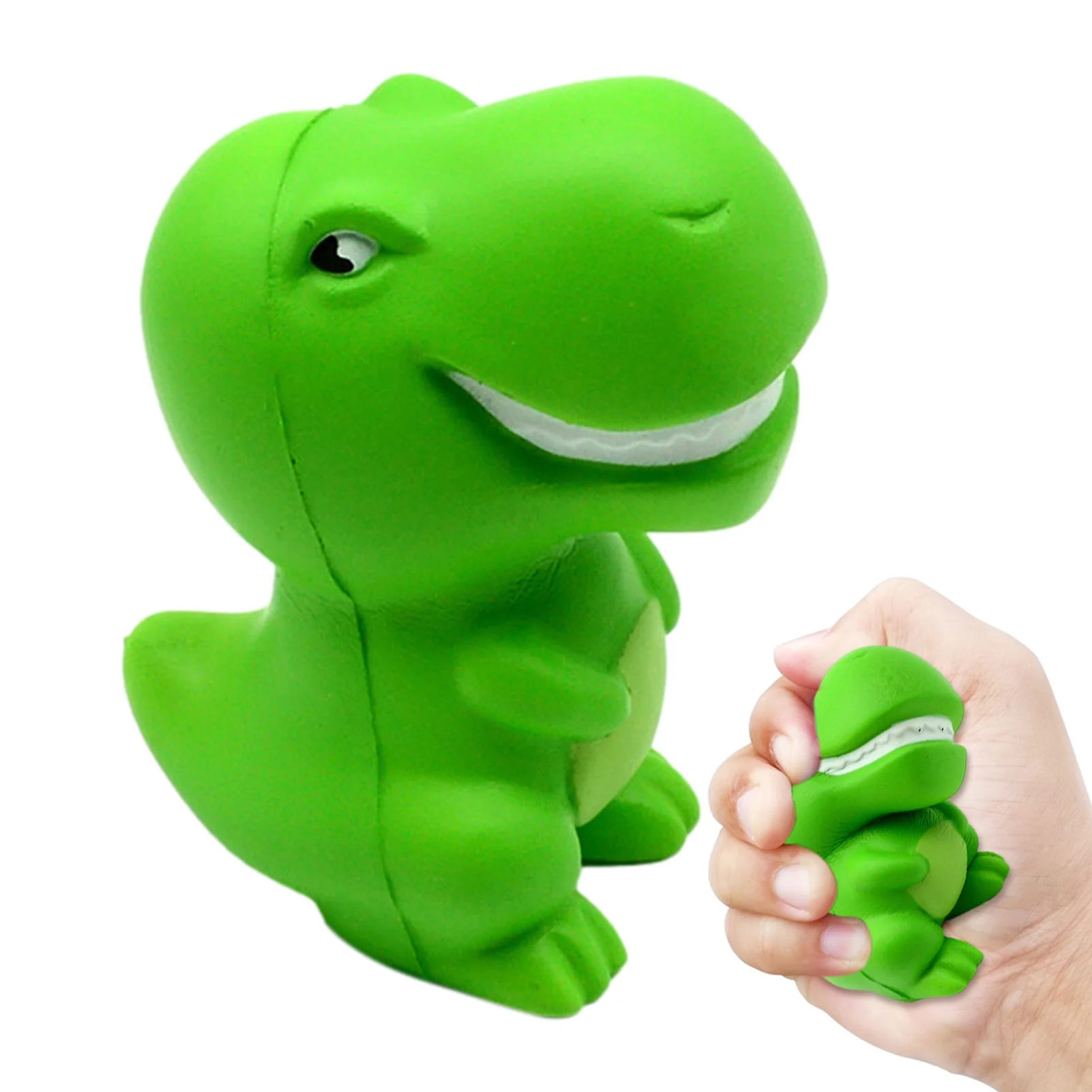 

Kawaii Jumbo 3D Fidget Toys PU Green Cartoon Dinosaur Squishy Slow Squeeze Toy Simulation Stress Relief Vent Toys For Kids Adult