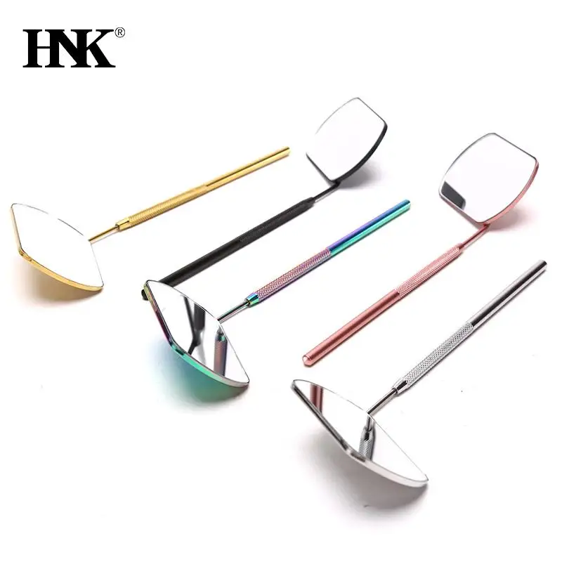 

1PC Eyelash Inspection Mirror Makeup Mirror Lash Check Mirror Stainless Steel Moon Shape Beauty Lash Extension Eyes Makeup Tool