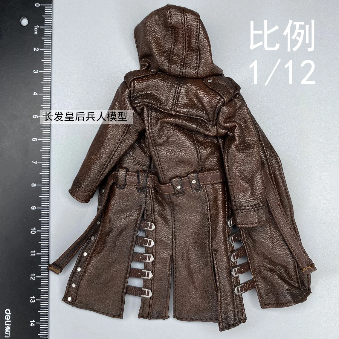 

1/12 SoldierStory SSG-002 Male Soldier Coffee Leather Coat Hoodie Windbreaker for 6 Inch Action Figure Doll Clothes Accessories