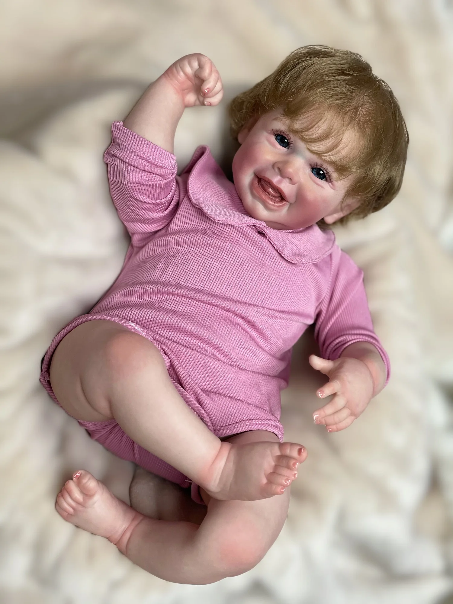 Кукла реборн Реалистичная мягкая на ощупь 50 см