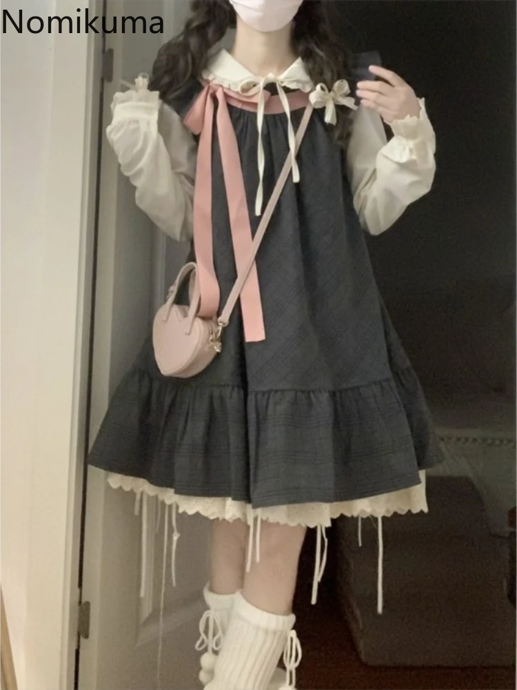 2024 женская одежда милые комплекты из 2 предметов платье трапециевидной формы с