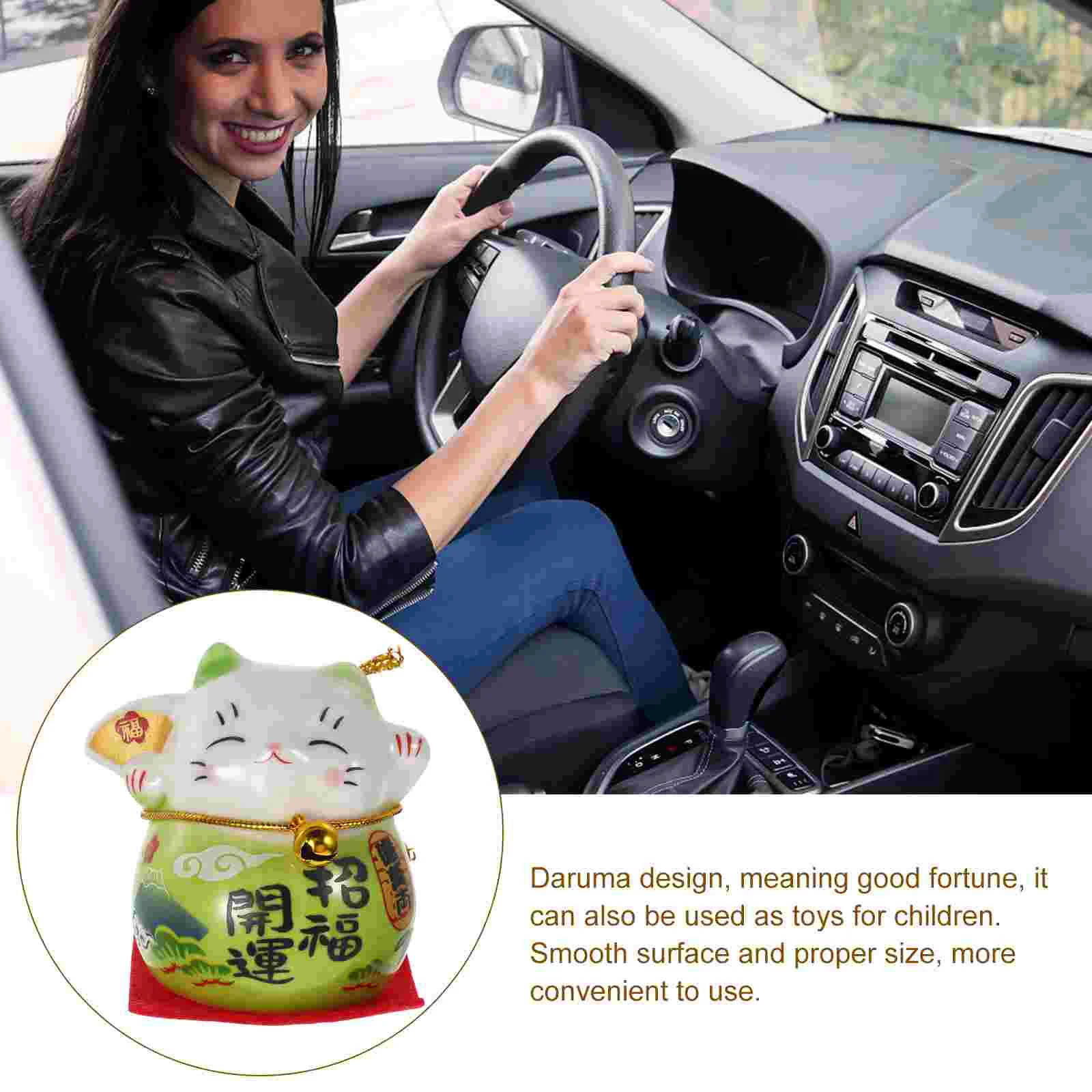 Фигурка кошки на удачу статуя керамическая китайская фигурка Манеки Неко декор