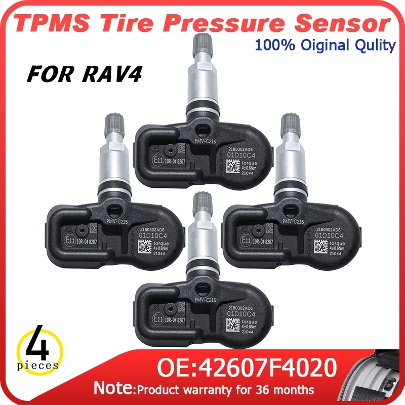 Фото 4 шт. 4260748020 TPMS PMV-C215 Датчик давления в шинах для Toyota RAV4 2019-2021 Corolla Camry C-HR Land Cruiser 433Mhz 42607F4020 №2