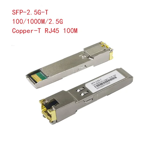 Модуль 2,5G Sfp + адаптер RJ45 Koper модуль 2,5 ГБ Sfp RJ45 Модуль Sfp +-T 2,5 GBase-T Koper sfp 100 м для Cisco Mikrotik Tp-Link D-Link