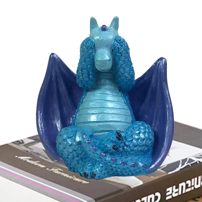 

Cute Mini Dragon Statue Dinosaur Ornaments Miniature Fairy Garden FigurineLandscape Bonsai Decor Resin Home Decor