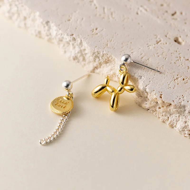 Серьги из настоящего стерлингового серебра 925 пробы асимметричные