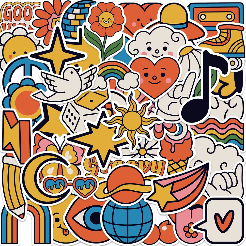 

10/25/50PCS Cute Cartoon Hipster Graffiti Sticker Kids Gift DIY Scrapbook Phone Guitar Refrigerator Helmet Suitcase Decoration