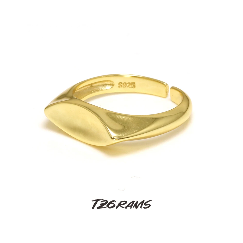 TZgrams стерлингового серебра 92 5 минималистичные позолоченные кольца элегантные
