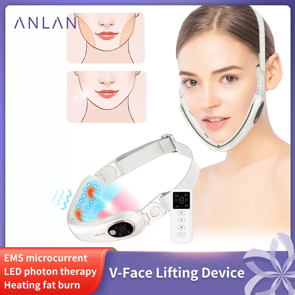 

NEW2023 V-Line Face Lifting Device Vibration Face Massager Light Therapy EMS Facial Lifting Belt Chin Lift Home Use Devices