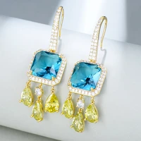 missvikki natural blue yellow drop earrings for women daily bridal wedding accessories jewelry super lady romantic fashion gift