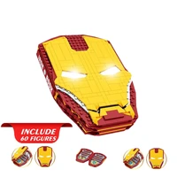new 60 figures marvels avengers iron man display book ironman stark hero building block bricks toy gift kid
