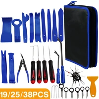 car trim disassembly tool set for auto interior clip rivet fastener door panel dashboard removal pry kit with storage bag