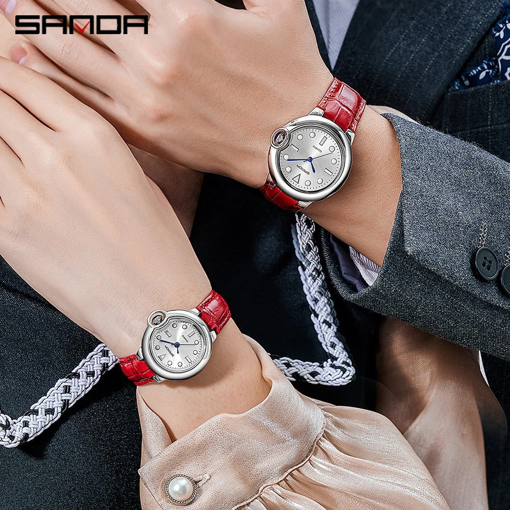SANDA Couples' Watch for Women and Men Luxury Original Waterproof Fashion Quartz Wristwatch Sets Of Watches For Him And Spent