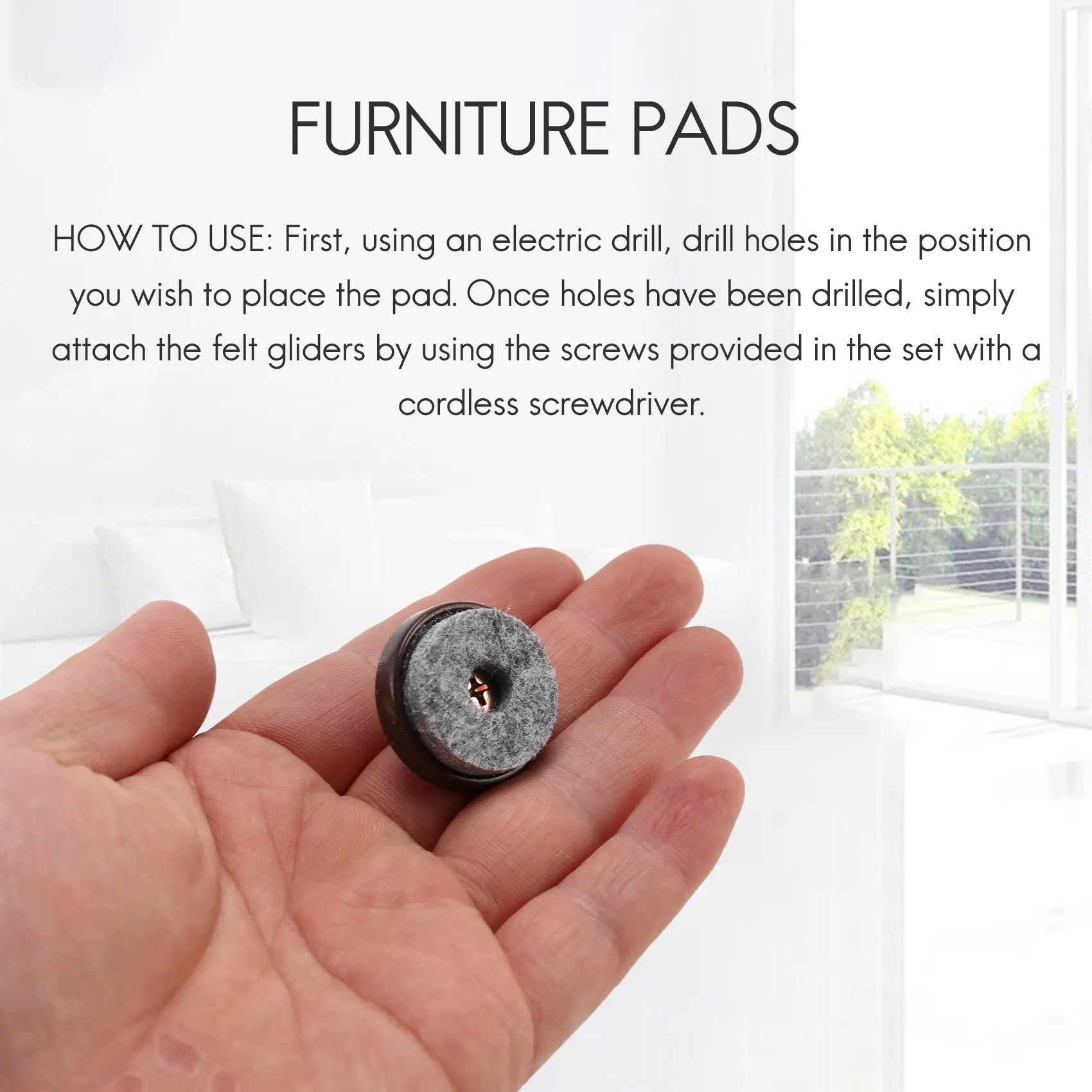 50 шт. Фетровые Подкладки для мебели 1-1/8 дюймов