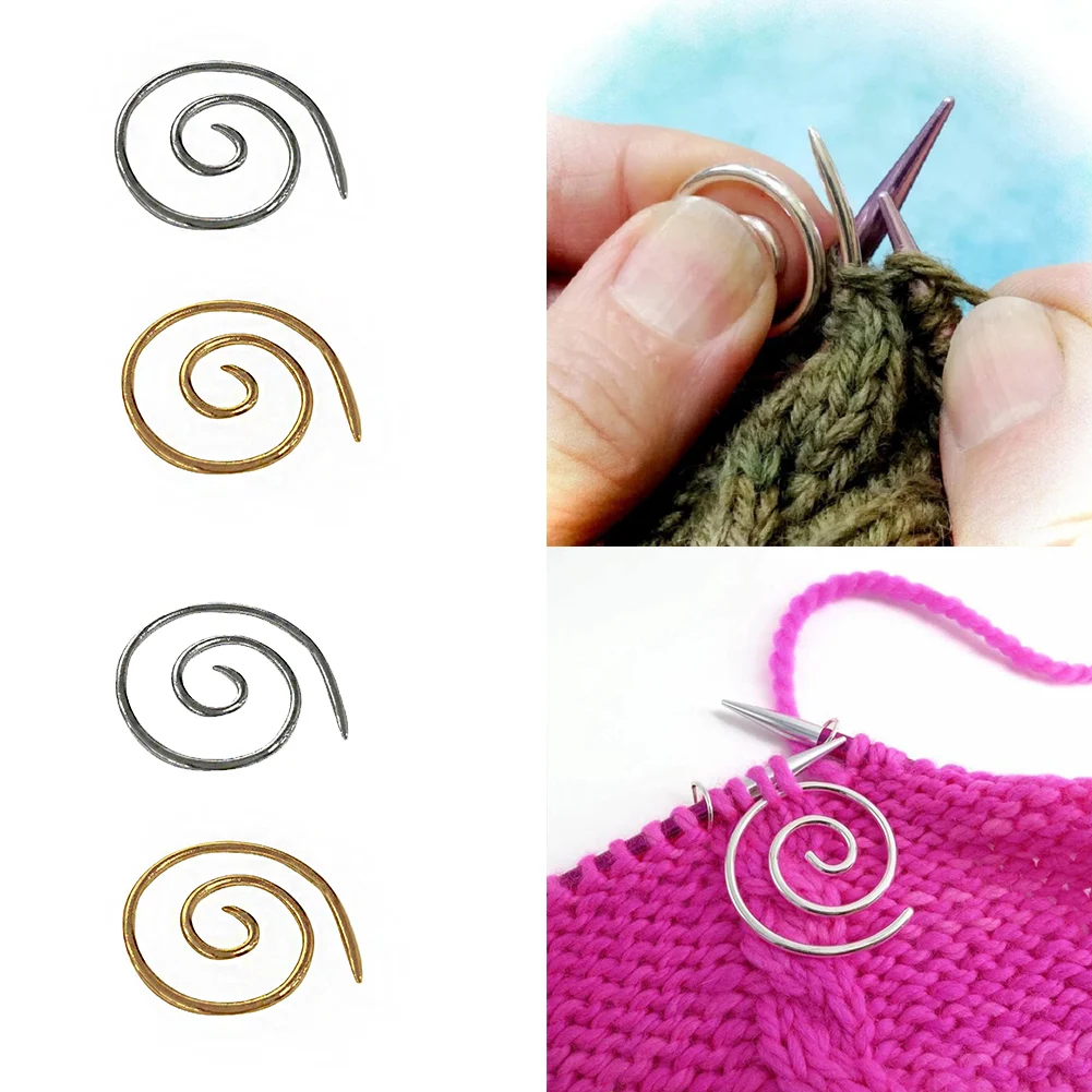 

New Stainless Steel Spiral Cable Knitting Needle Bent Tapestry Needles Handmade Yarn Sewing Metal Knitting Tool Accessories