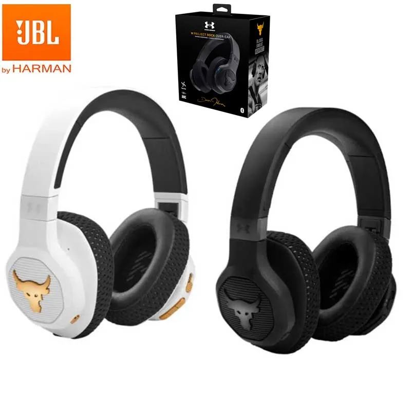 Original JBL Under Armour Project Rock Wireless Headset Gamer ANC Noise Cancelling Bluetooth Sport Running Fitness Music Earbud