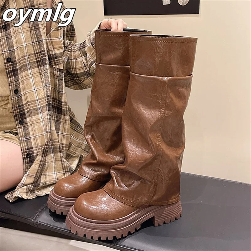Увеличивающие рост модные сапоги женские новые длинные до колена