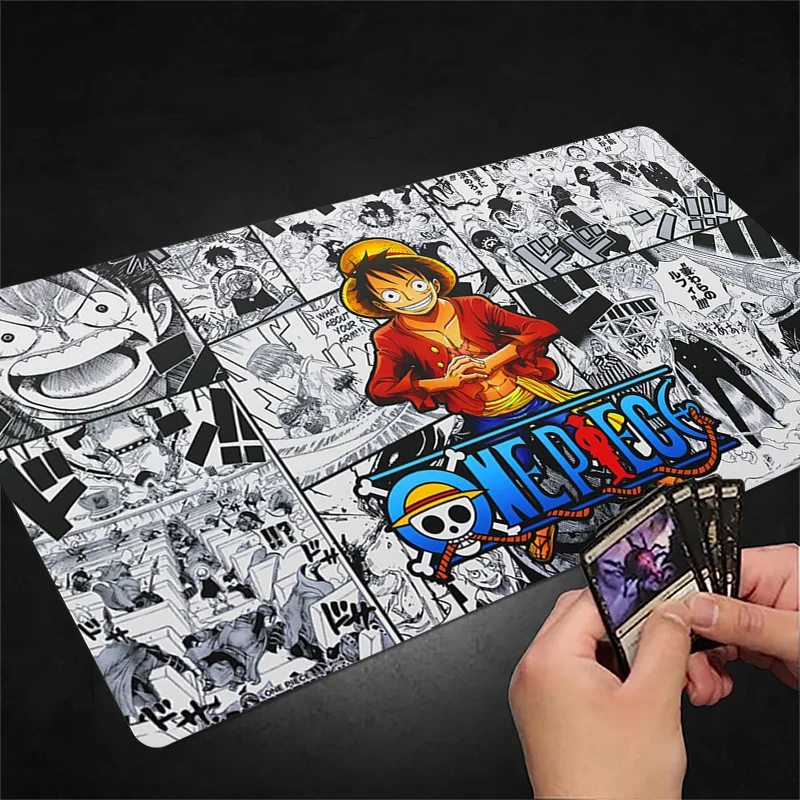 Фото Игровой коврик One-Piece OPCG с аниме-персонажами для карточных игр, нескользящий, большой, утолщенный, для мыши и настольных игр №2