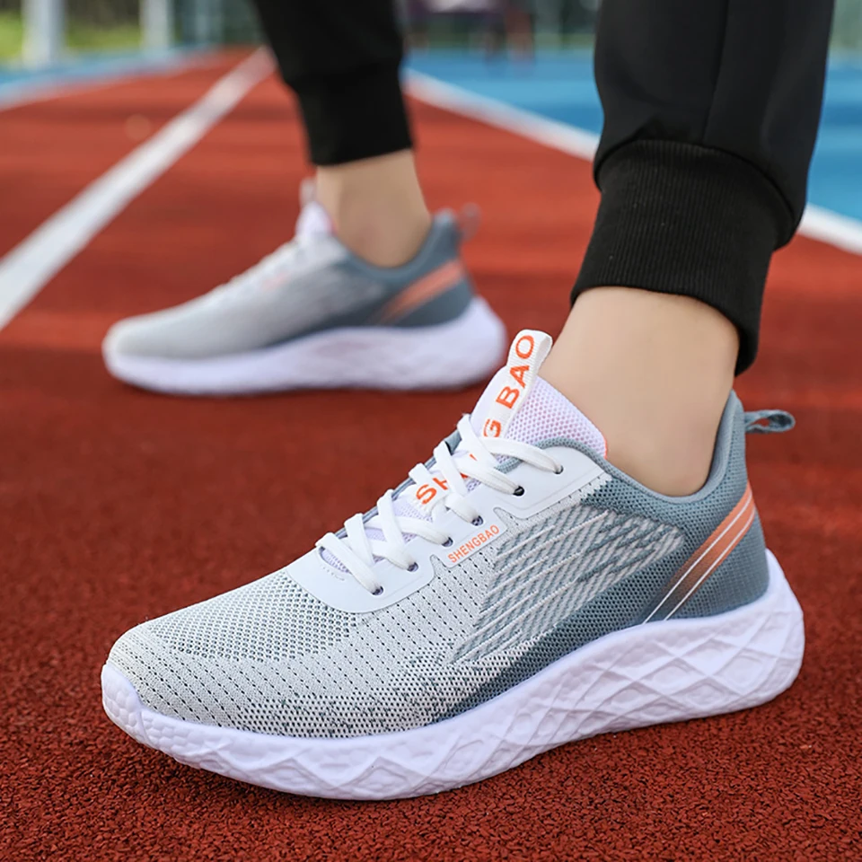 Loekeah Running Shoes Fashion Couple's Casual Sneakers Light Breathable Mesh Footwear Comfortable Outdoor Athletic Shoes Tennis