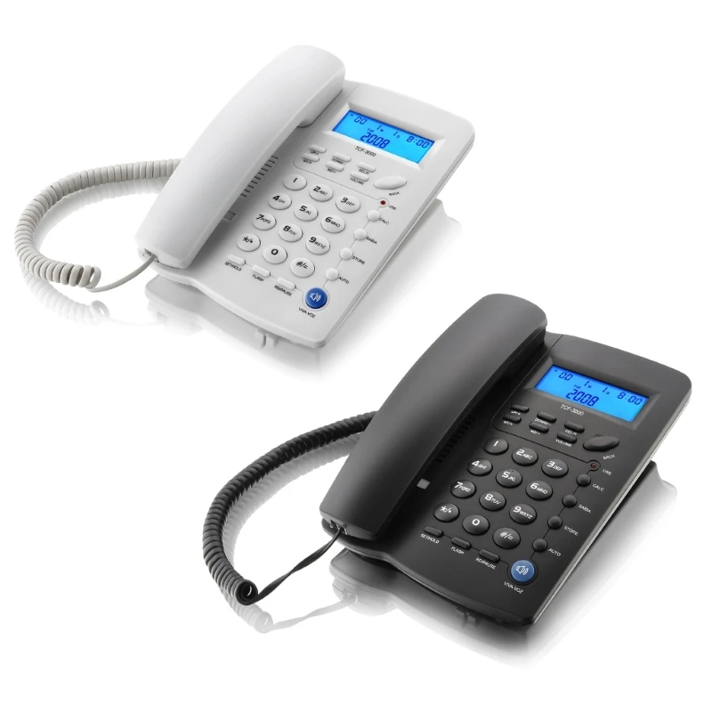 Desktop Corded Telephone for Home Landline Telephone with Big Buttons Rings Volume Speakerphone Volume Adjustable Dropship