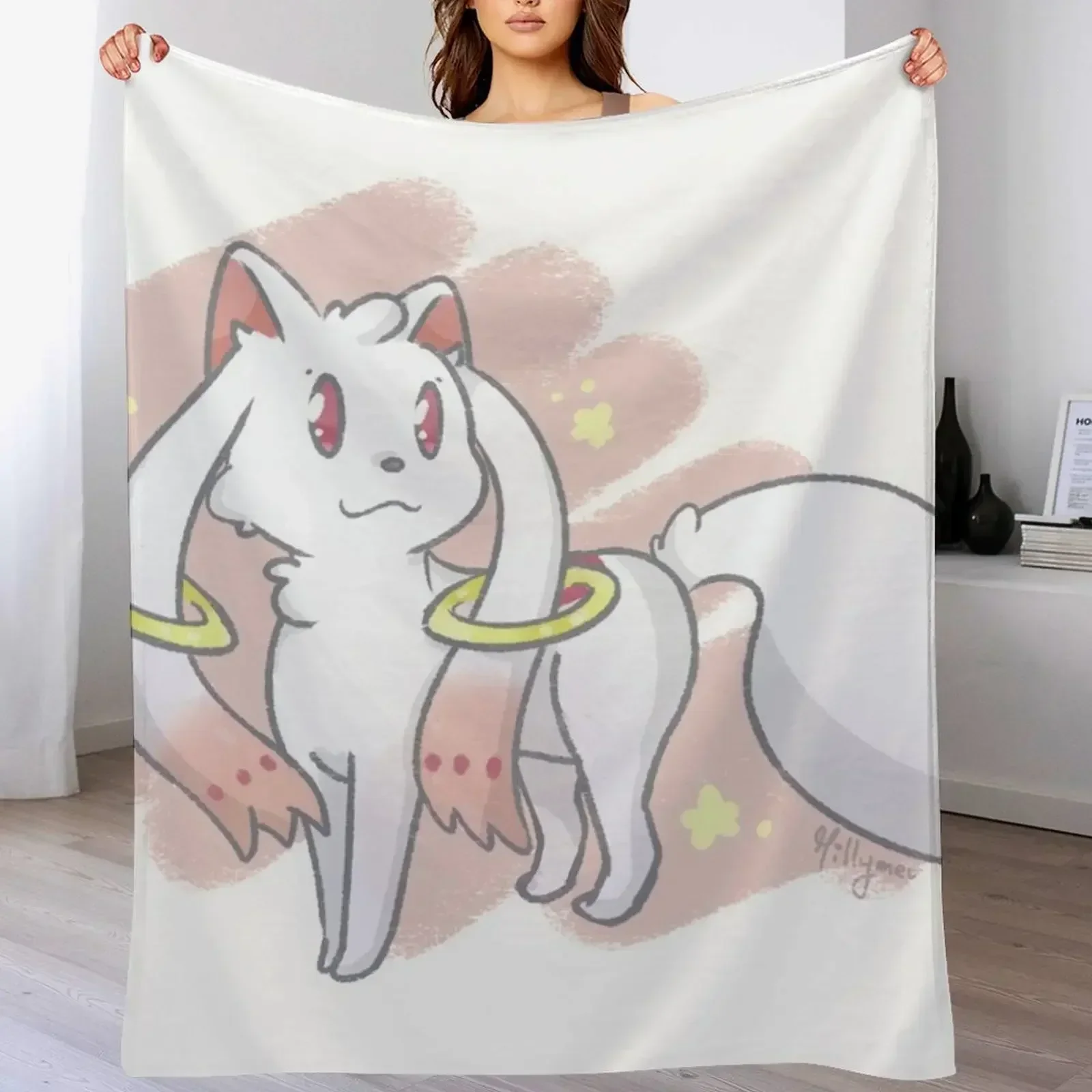 Плед Kyubey - Madoka Magica одеяла и пледы декоративные на Хэллоуин для дивана