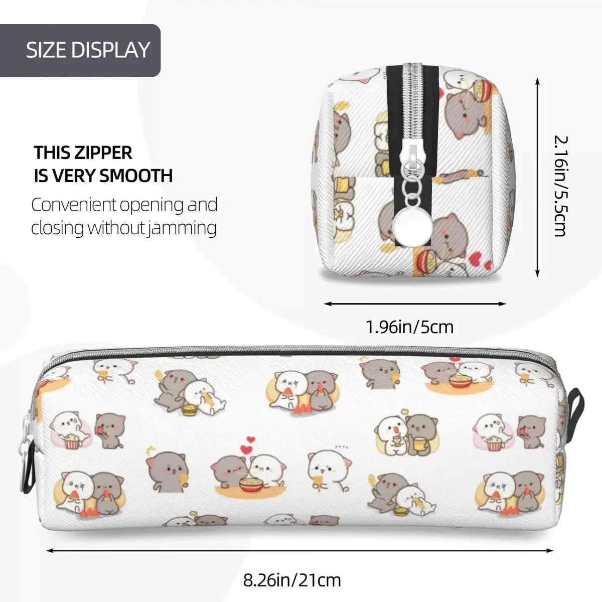 Пенал персиковый и Гома Модный органайзер для ручек с мультяшным принтом мокко